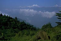Mt. Gongga from Erlangshan Pass, Sichuan (2000)